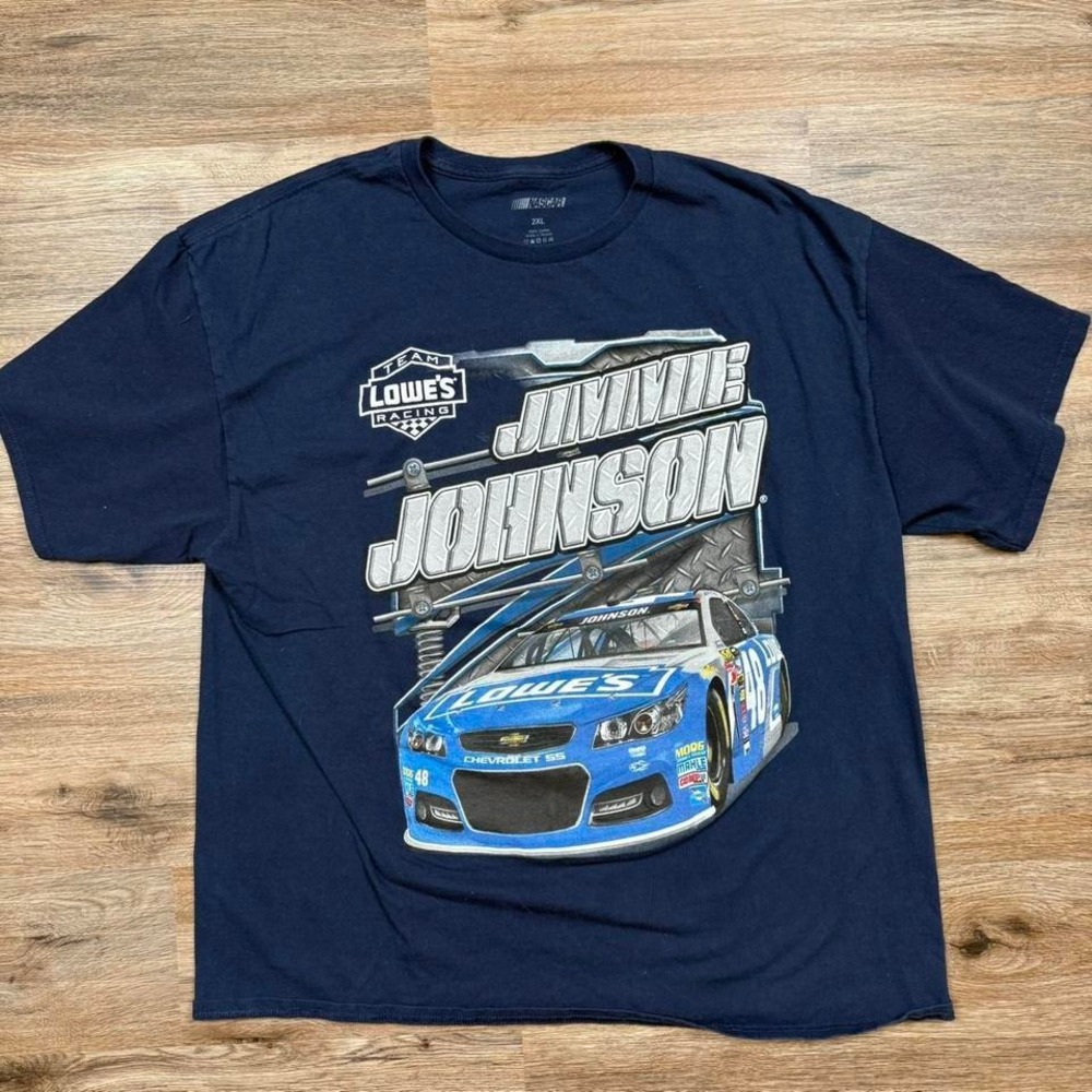 Vintage‎ Jimmie Johnson nascar graphic tee front and back